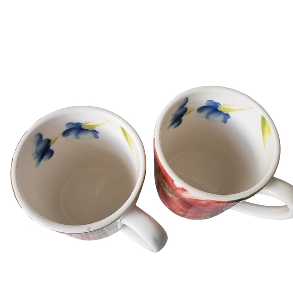 Pier 1 Imports Amelia Floral Ironstone Mugs Set of 2 - Picture 4 of 9